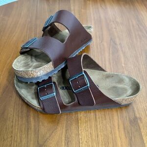 Birkenstock Leather Arizona in Vintage Wood Roast Size 43 (M 10-10.5)